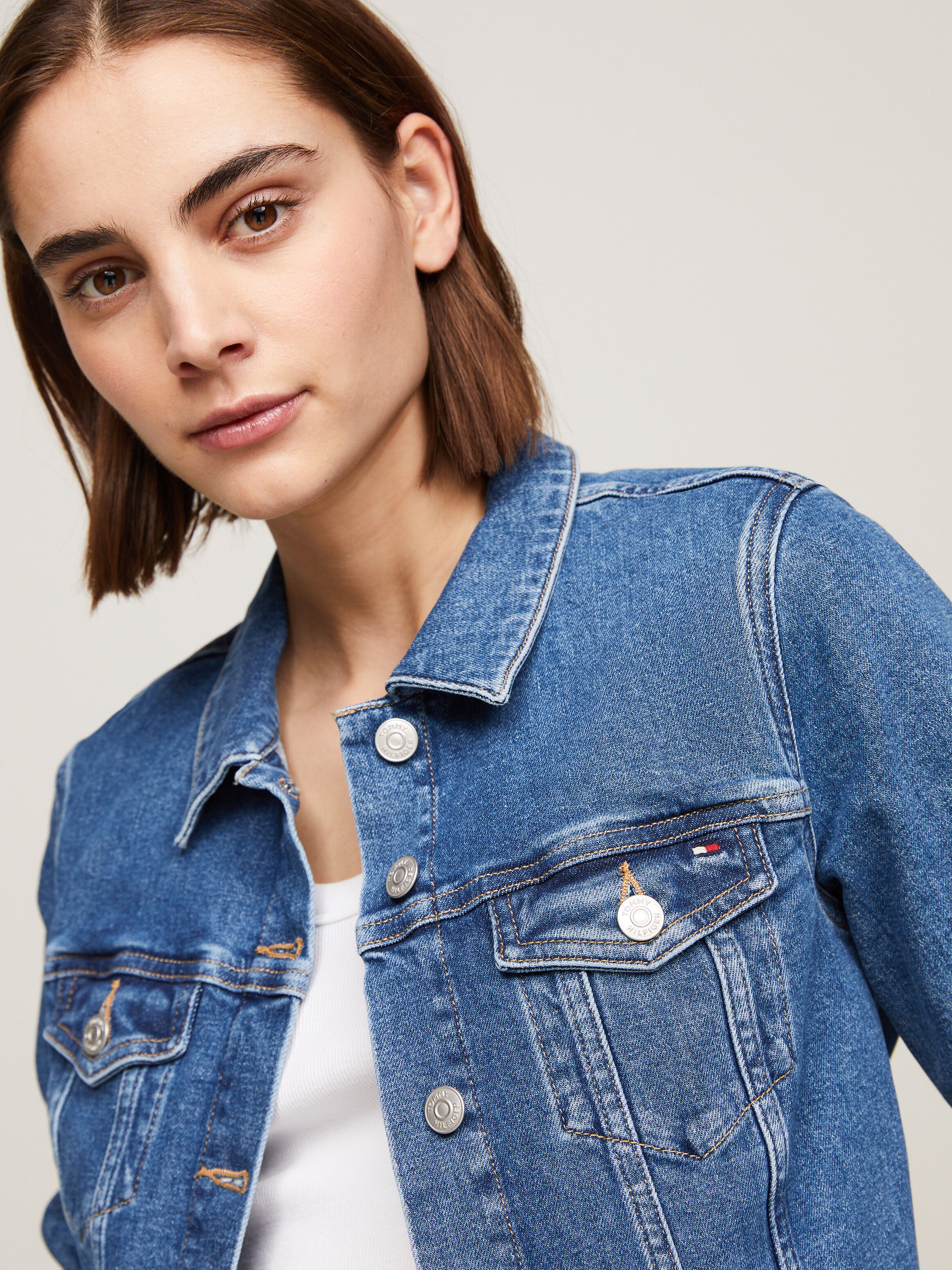 Blue saint slim fit denim jacket clearance