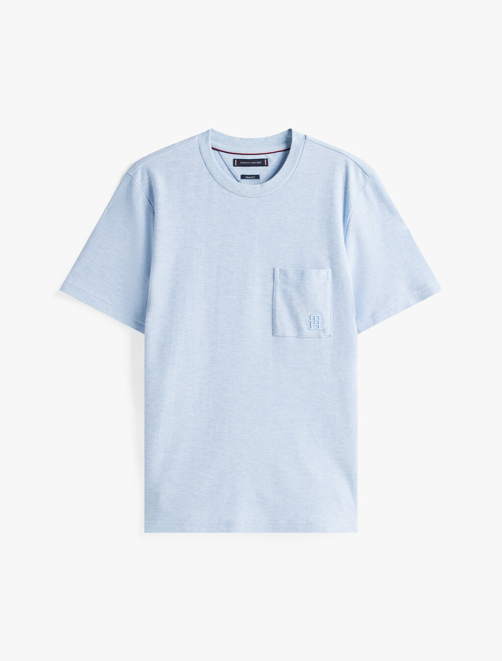 Monogram Pocket T-Shirt, Heathered Blue, hi-res