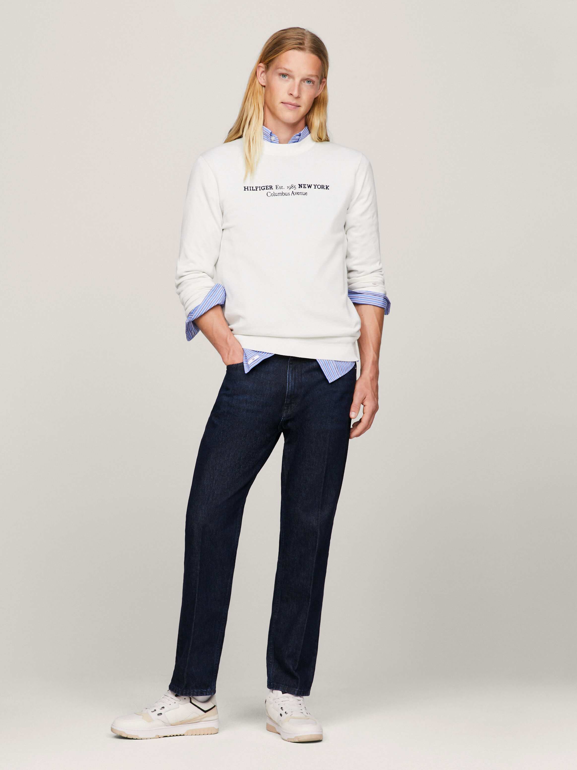 White discount tommy jumper