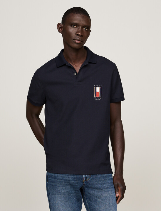 Regular Vertical Flag Polo Shirt