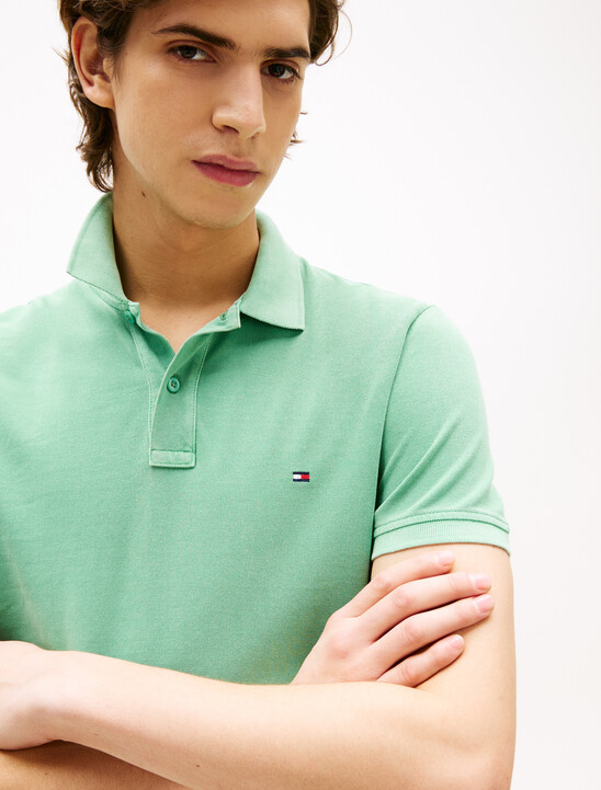 Garment Dyed Flag Embroidery Regular Polo