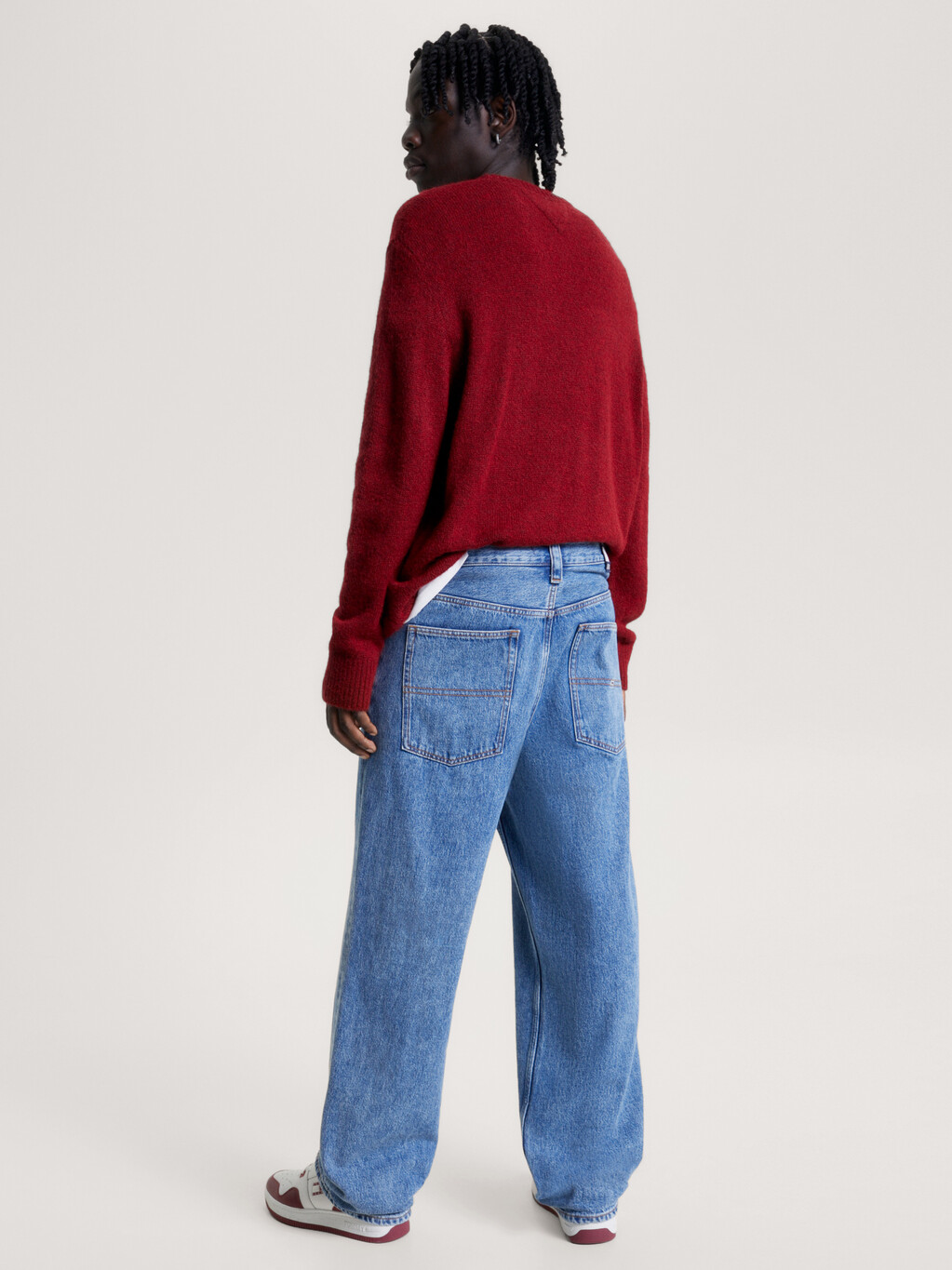 Aiden Baggy Faded Seam Jeans, Denim Medium, hi-res
