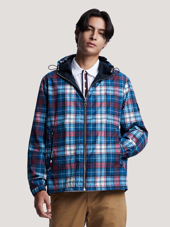 Reversible Check Hooded Jacket