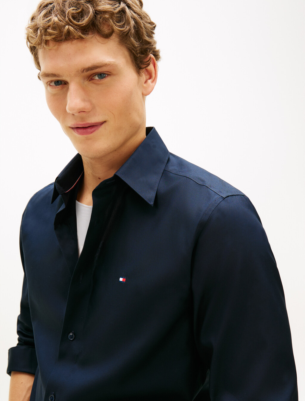 Non Iron Long Sleeve Shirt, Desert Sky, hi-res