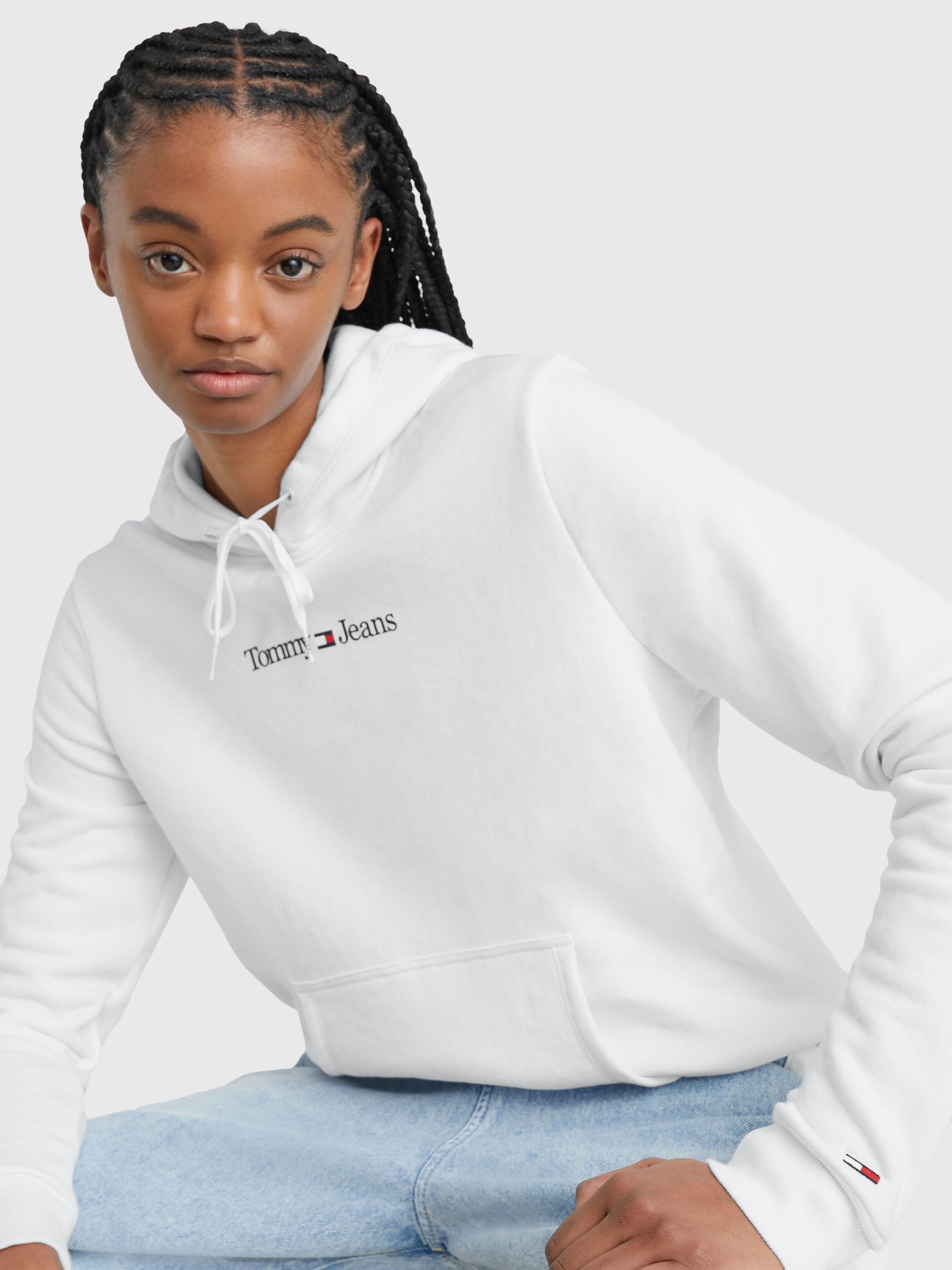 White tommy hotsell hilfiger sweatshirt womens