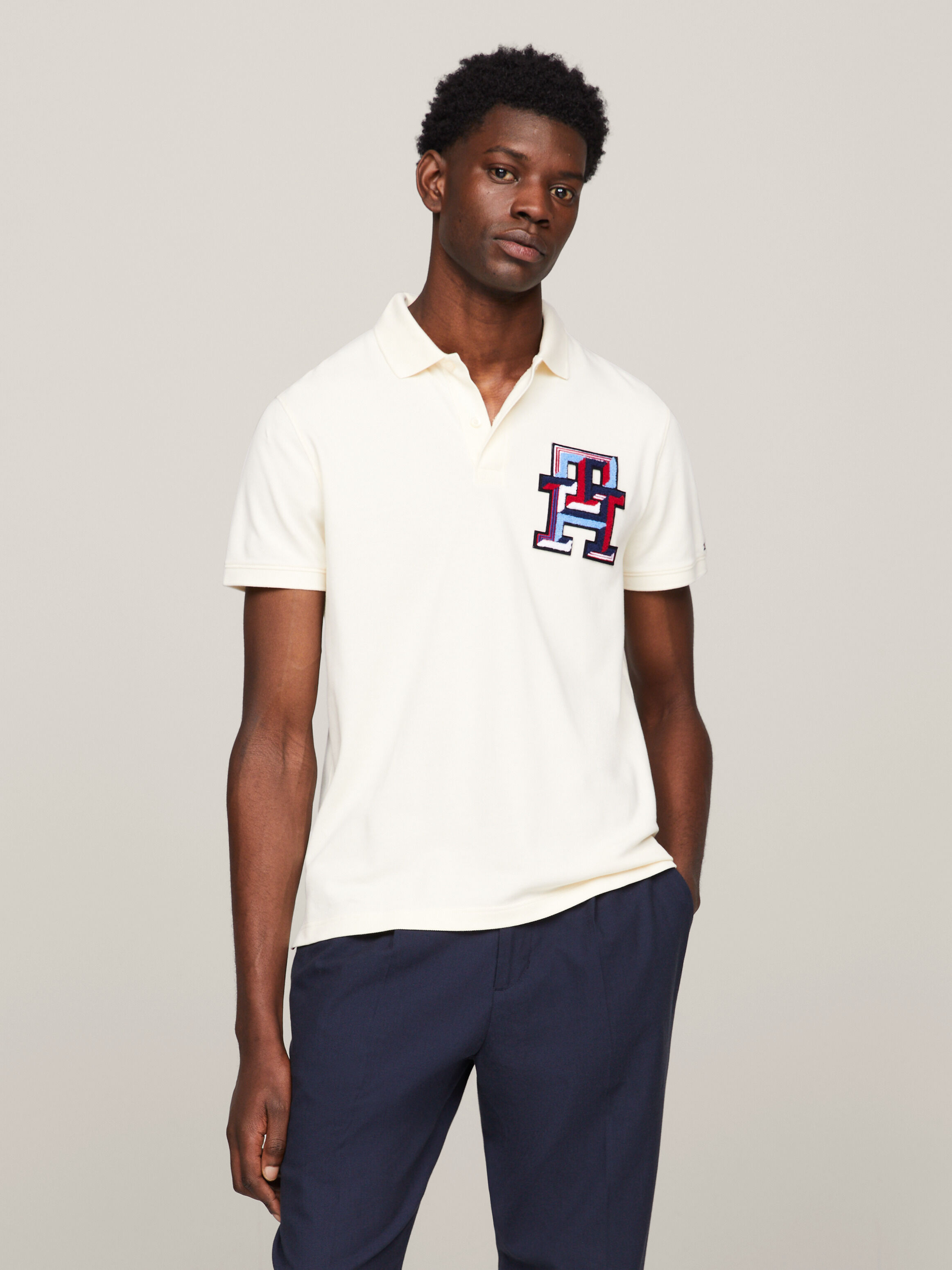 White polo store short