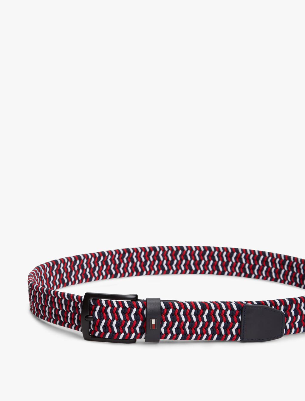 Denton Rectangular Buckle Braided Elastic Belt, Corp, hi-res