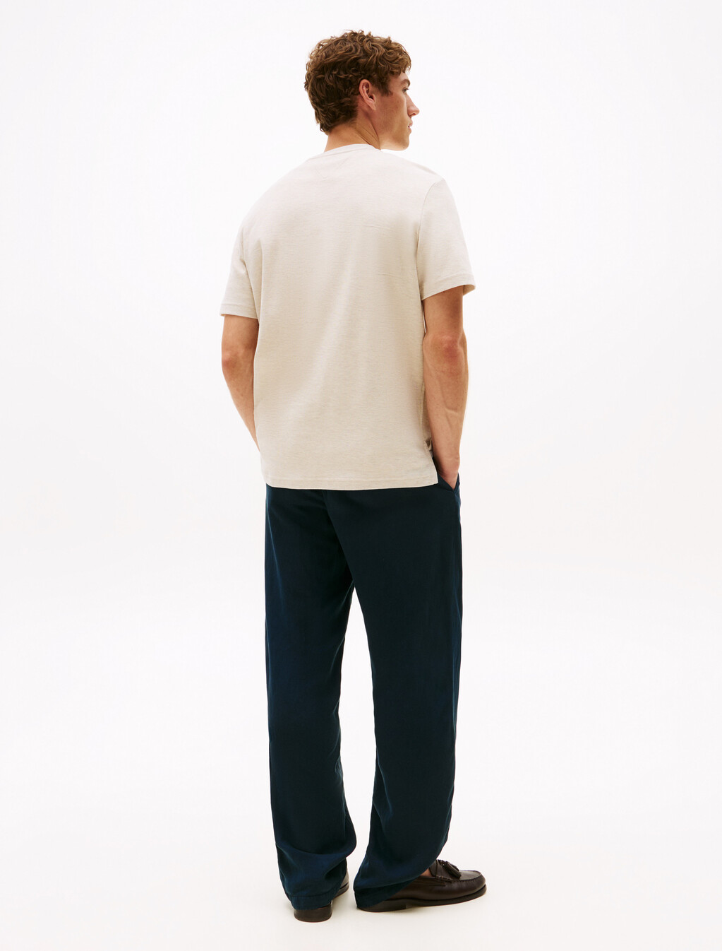 Monogram Pocket T-Shirt, Heathered Oatmilk, hi-res