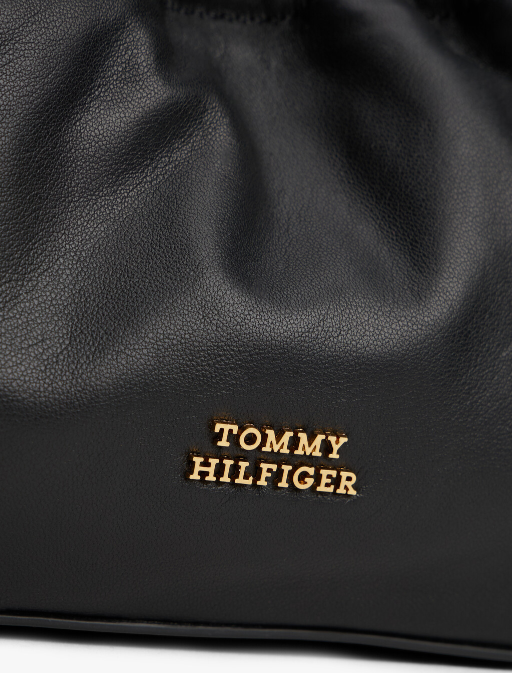 Soft Leather Logo Plaque Crossbody Bag, Black, hi-res