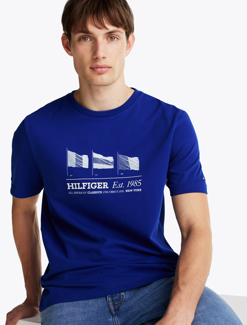 Hilfiger Flags T-Shirt, Wedge Blue, hi-res