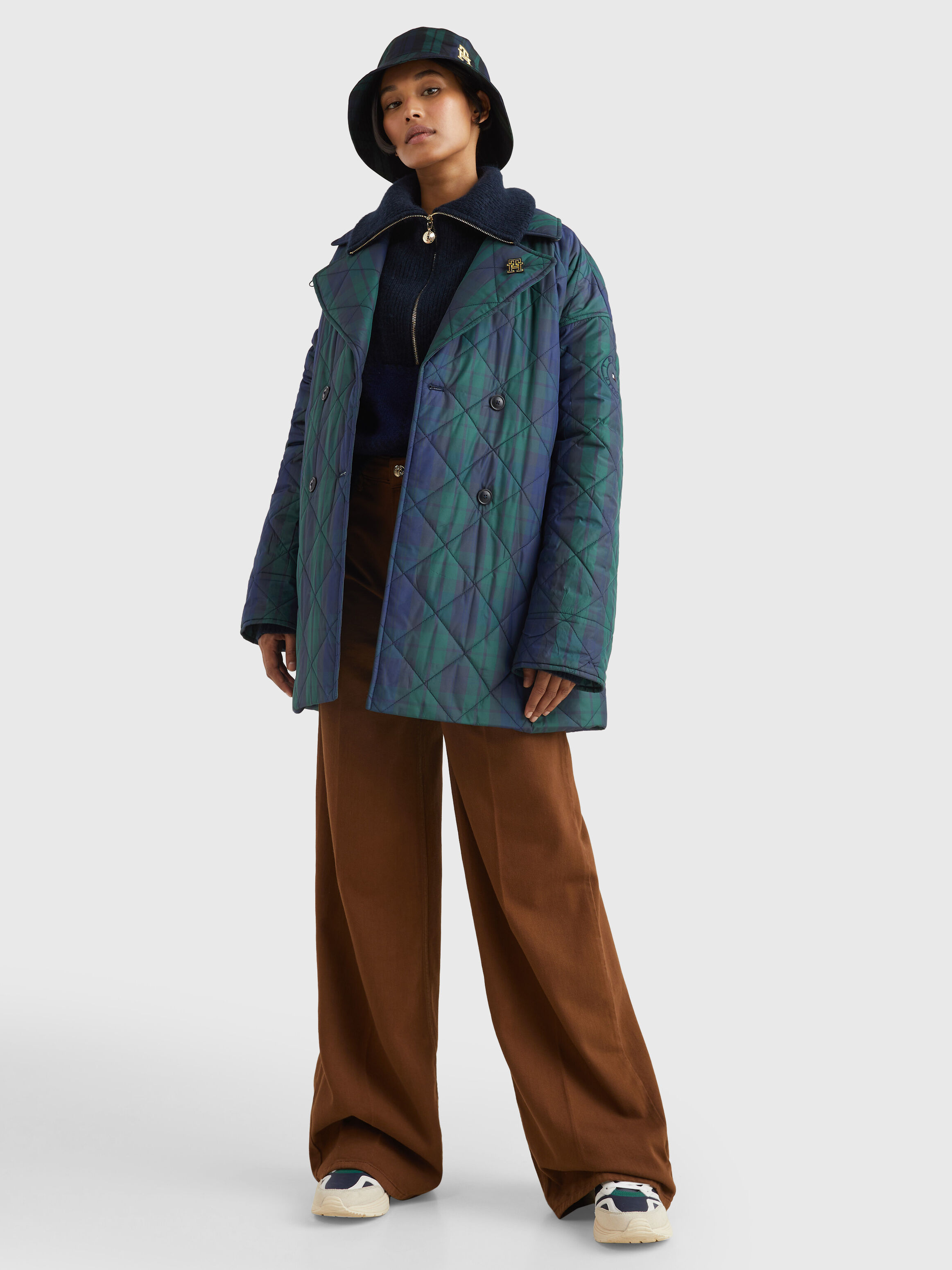 White tommy hilfiger coat womens store