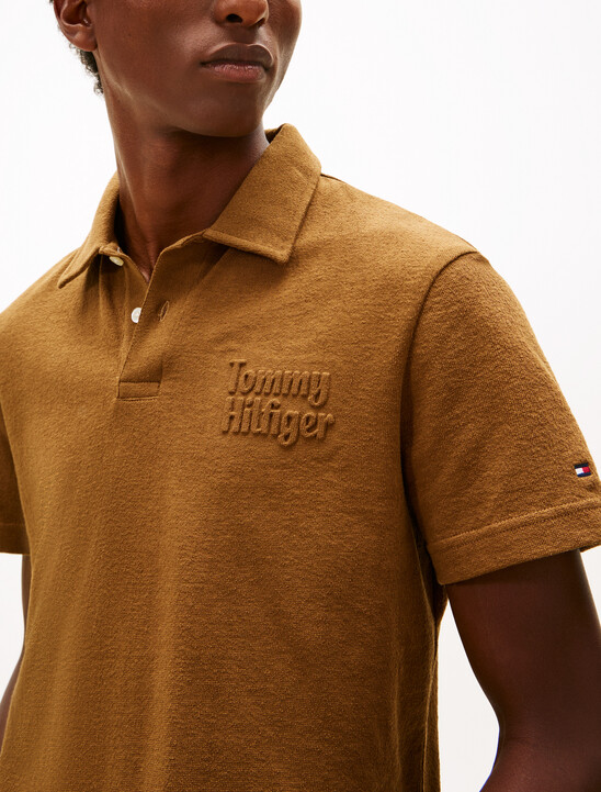 Reverse Terry Embossed Logo Polo