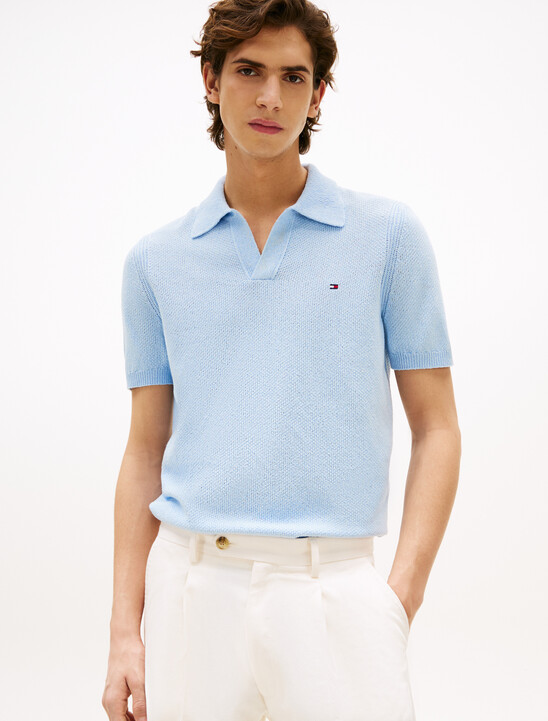 Textured Knit Polo