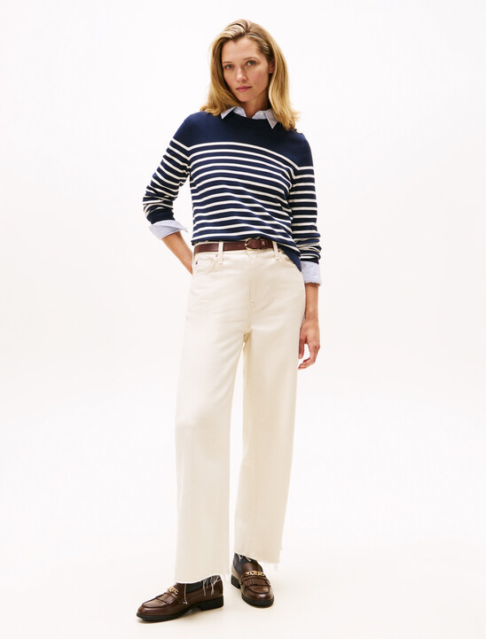 Jersey Gold-Tone Button Jumper