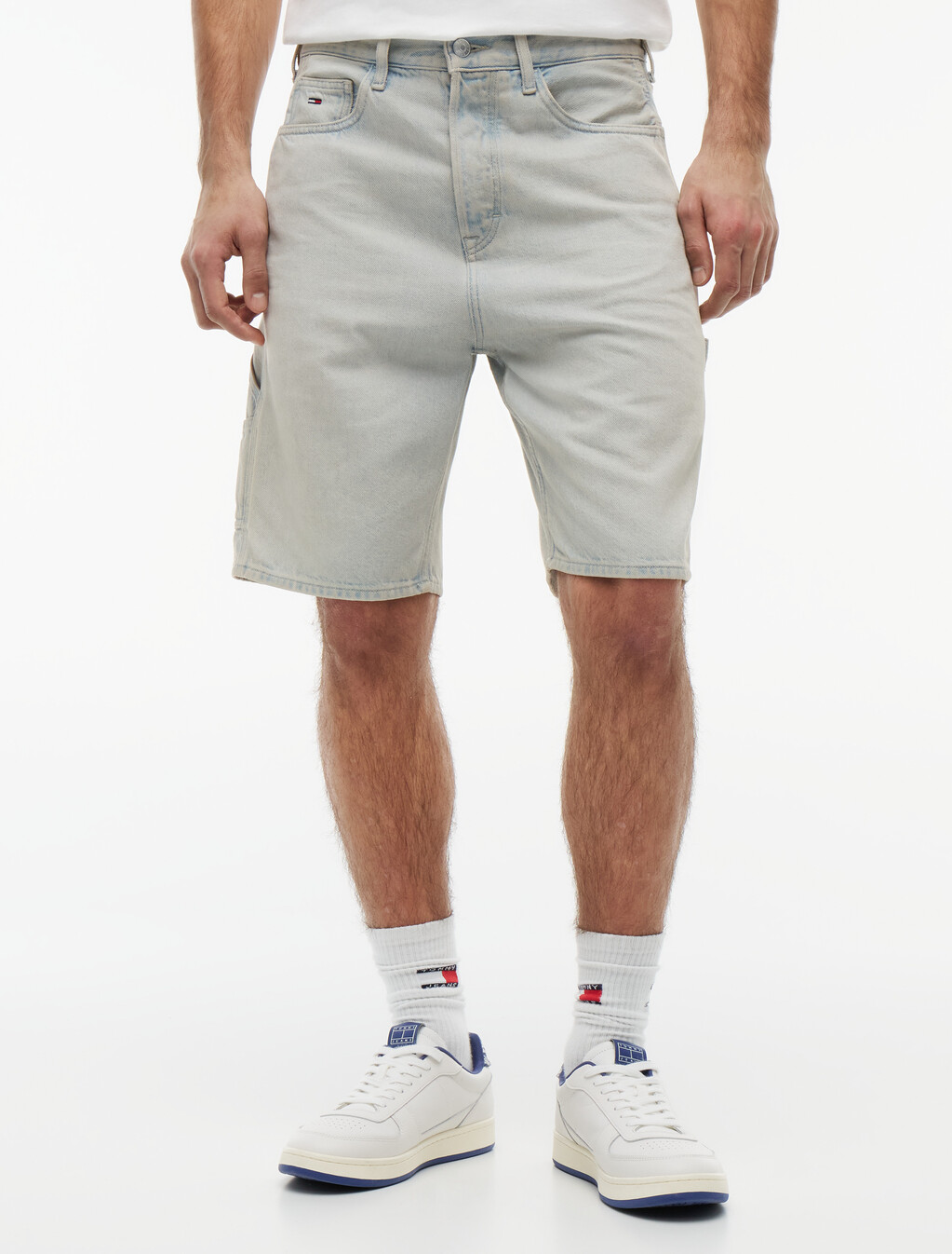 Jaimie Relaxed Carpenter Denim Shorts, Denim Light, hi-res