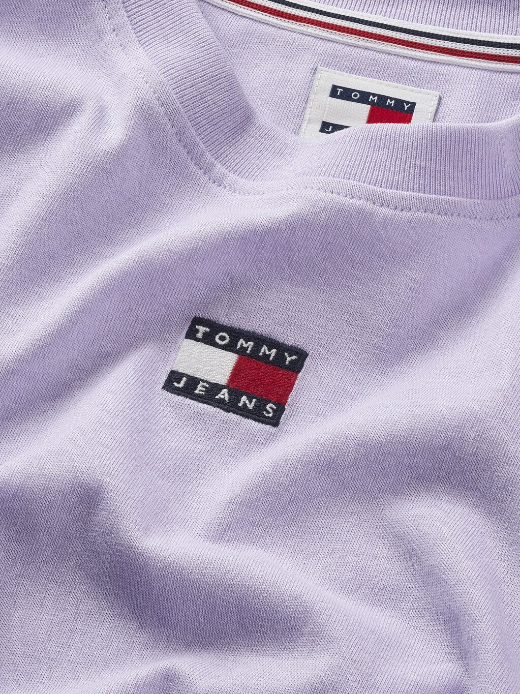 Badge Classic Boxy Jersey T-Shirt, Lavender Flower, hi-res