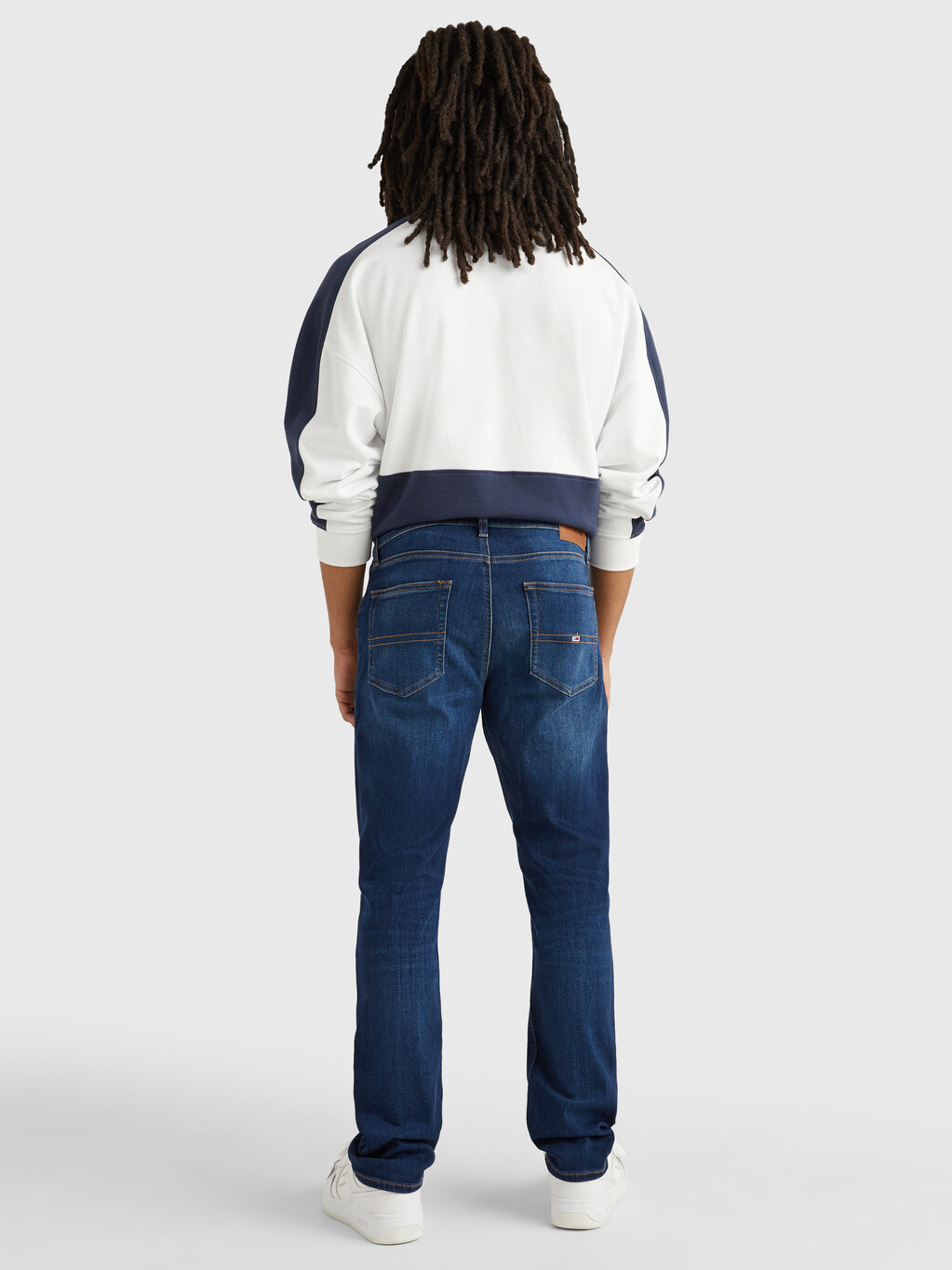 Ryan Relaxed Fit Faded Jeans, Aspen Dark Blue Stretch, hi-res