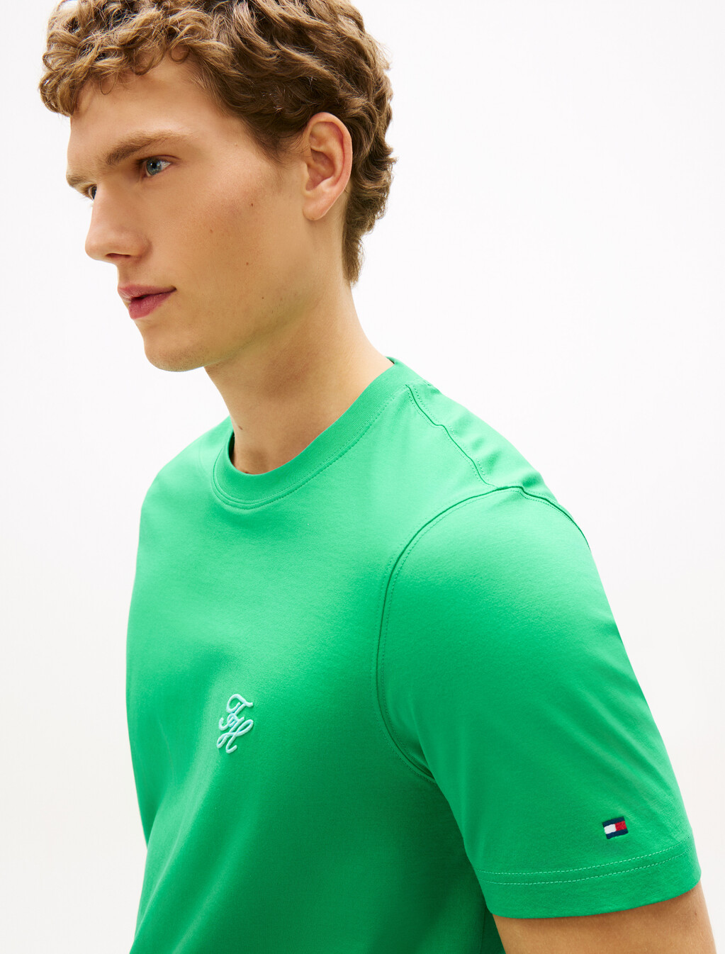 Logo Embroidery Jersey T-Shirt, Jade Wink, hi-res