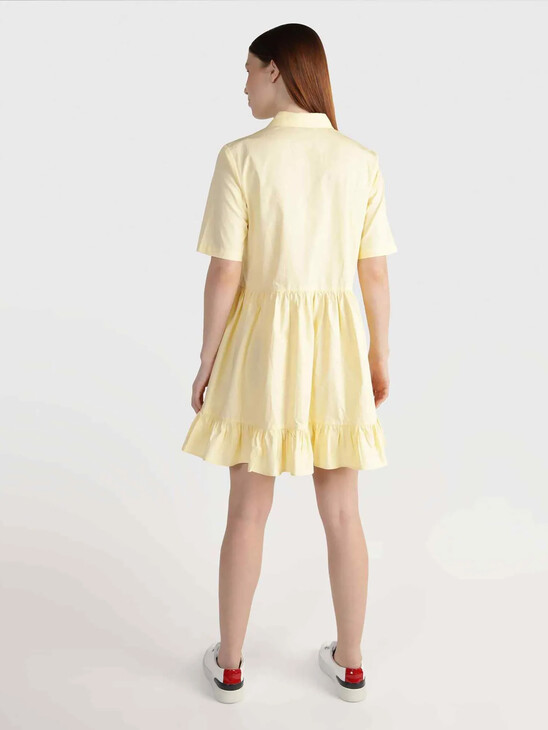 Poplin Tiered Shirt Dress