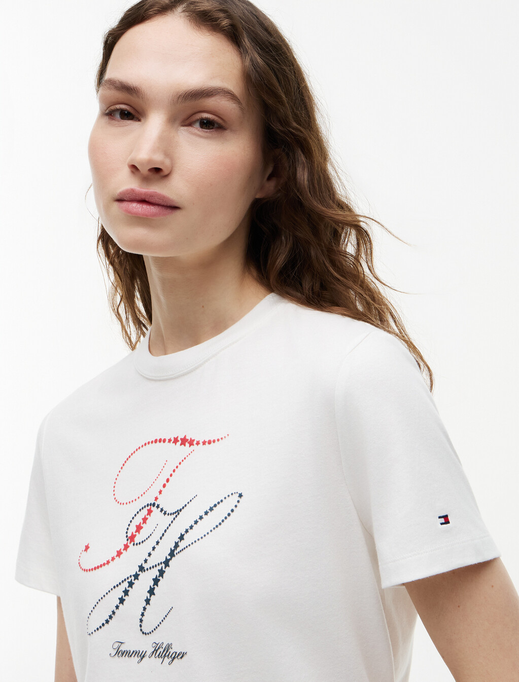 Embellished Logo Jersey T-Shirt, Ecru, hi-res