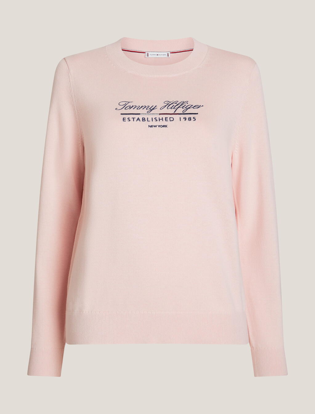 Script Logo Sweater, Delicate Pink, hi-res