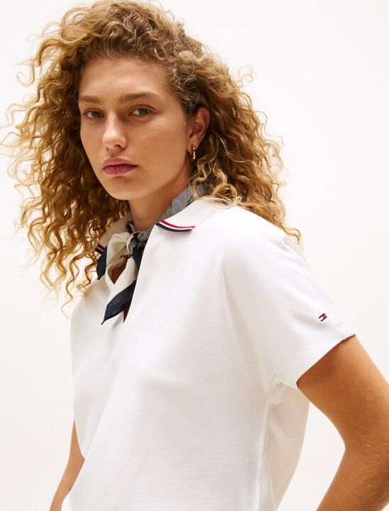 Lyocell Tipped Open Collar Polo
