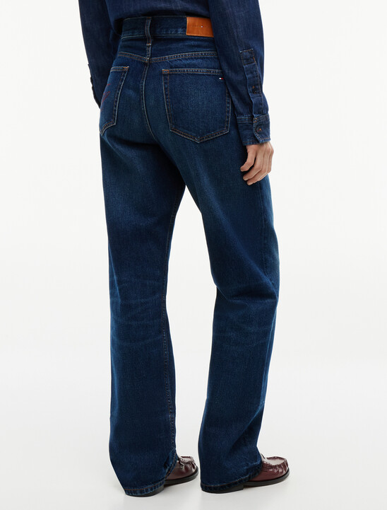 Sarah High Rise Straight Faded Jeans