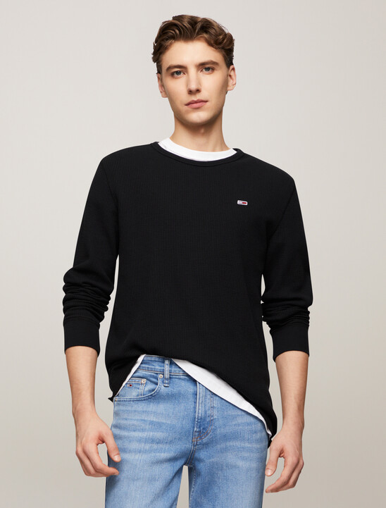 Waffle Knit Slim T-Shirt