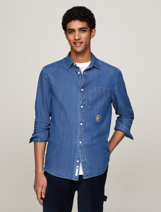 Embroidery Regular Denim Shirt