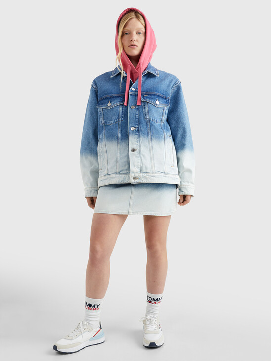 OVERSIZED OMBRÉ DENIM TRUCKER JACKET