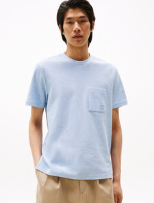 Monogram Pocket T-Shirt, Heathered Blue, hi-res