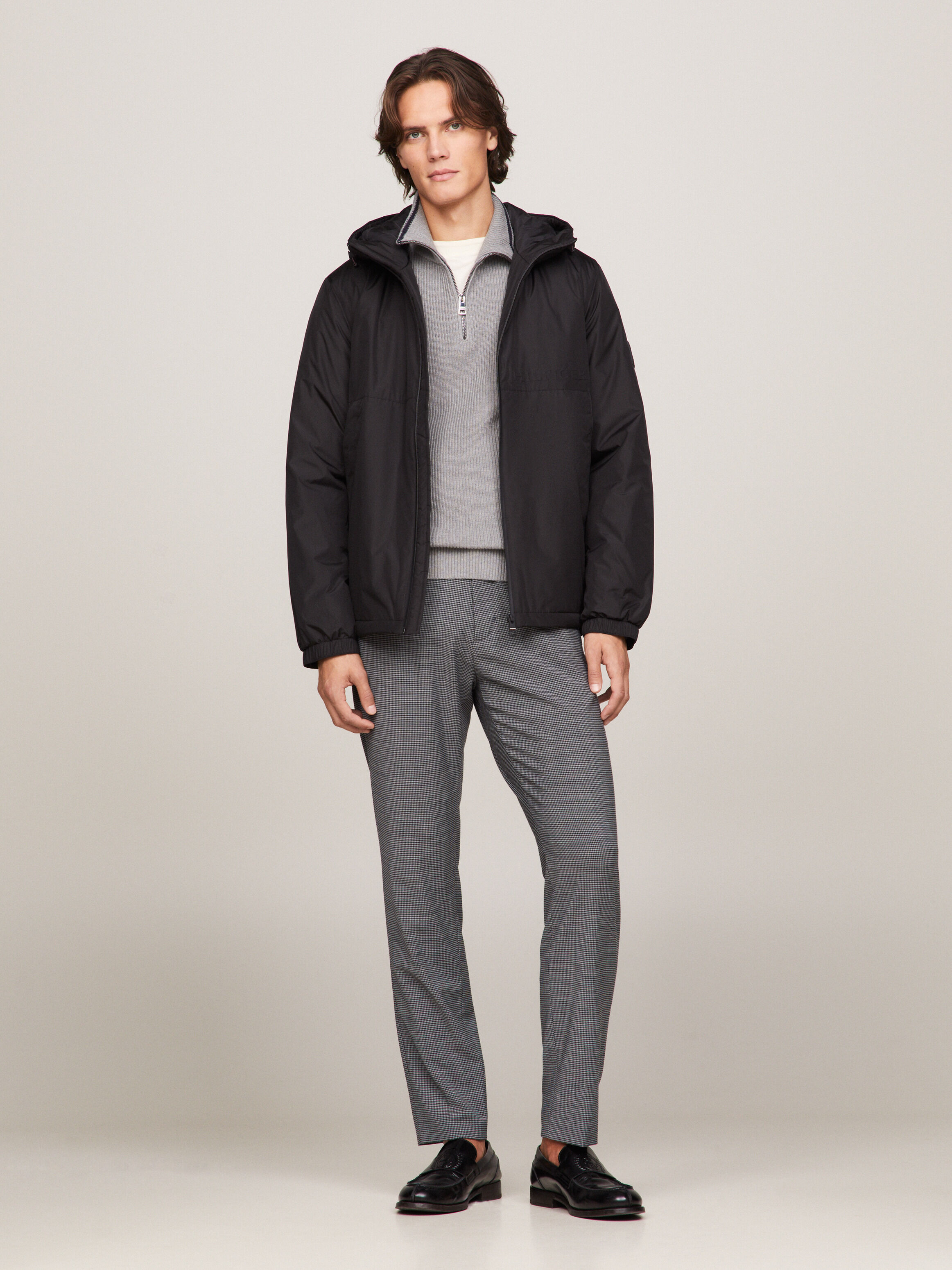 Mens hooded jacket sale top