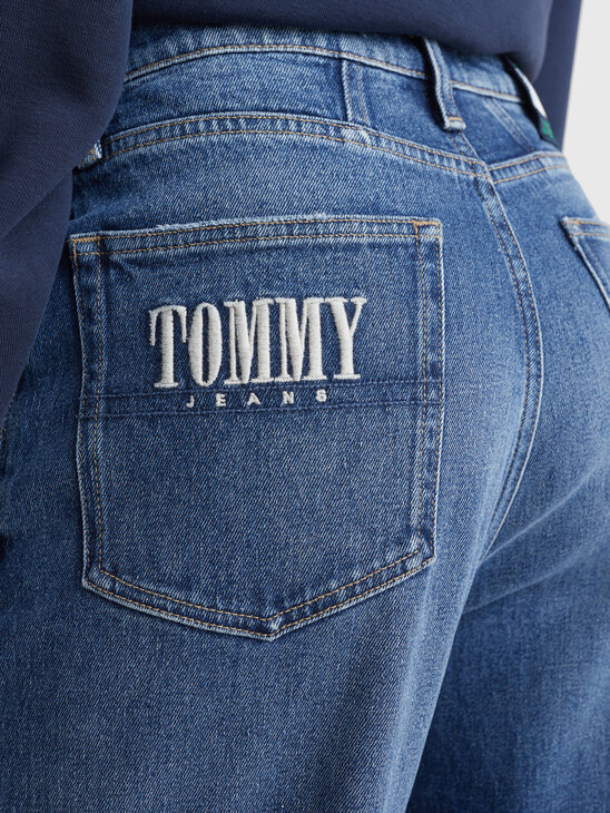 MOM ULTRA HIGH RISE TAPERED RIPPED JEANS