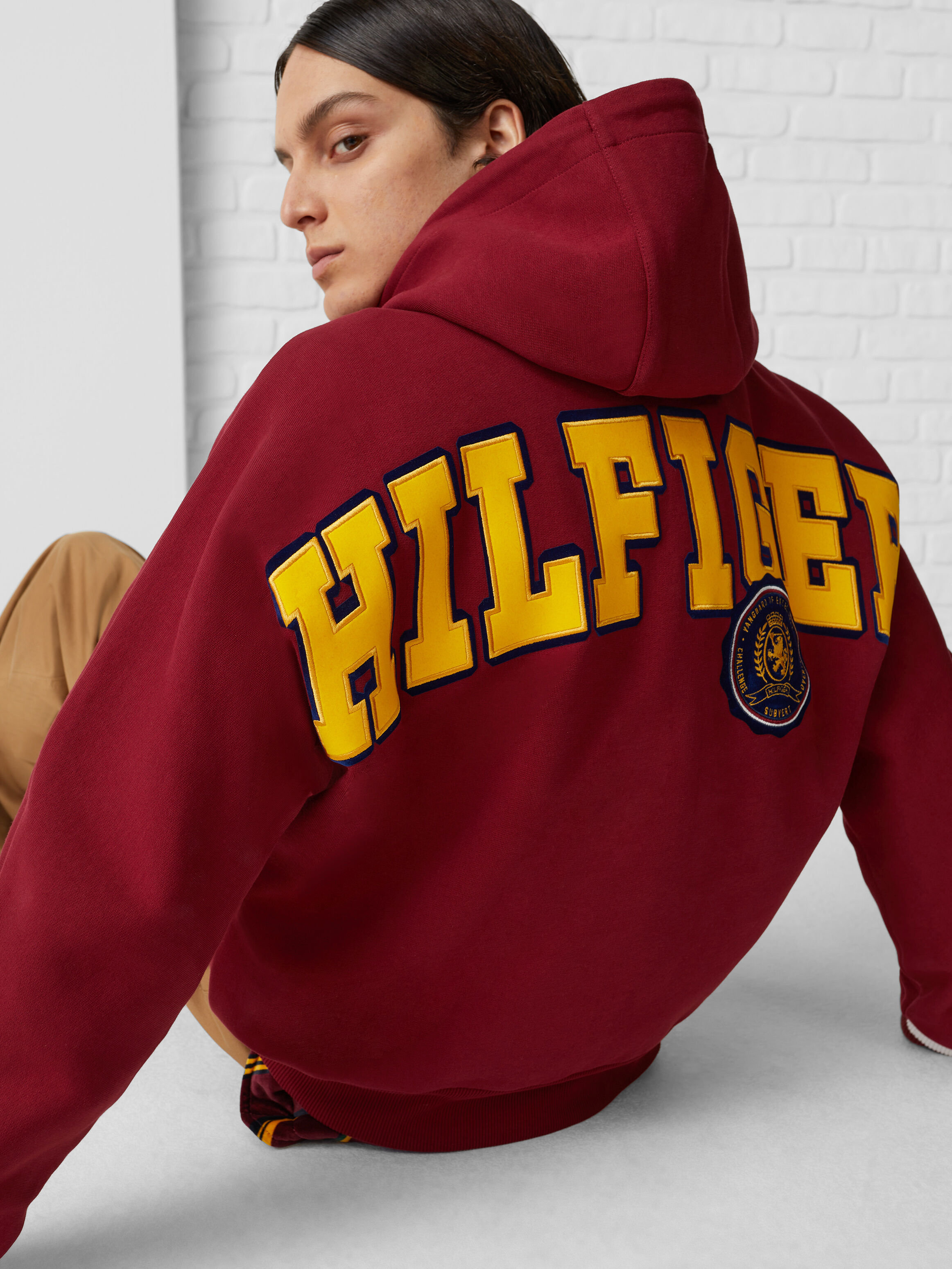 Red tommy new arrivals hoodie