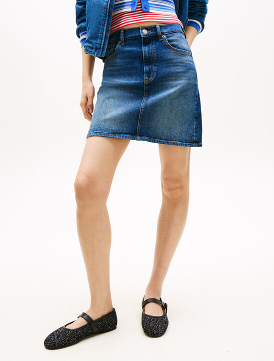 Ultra High Rise Mom Denim Mini Skirt