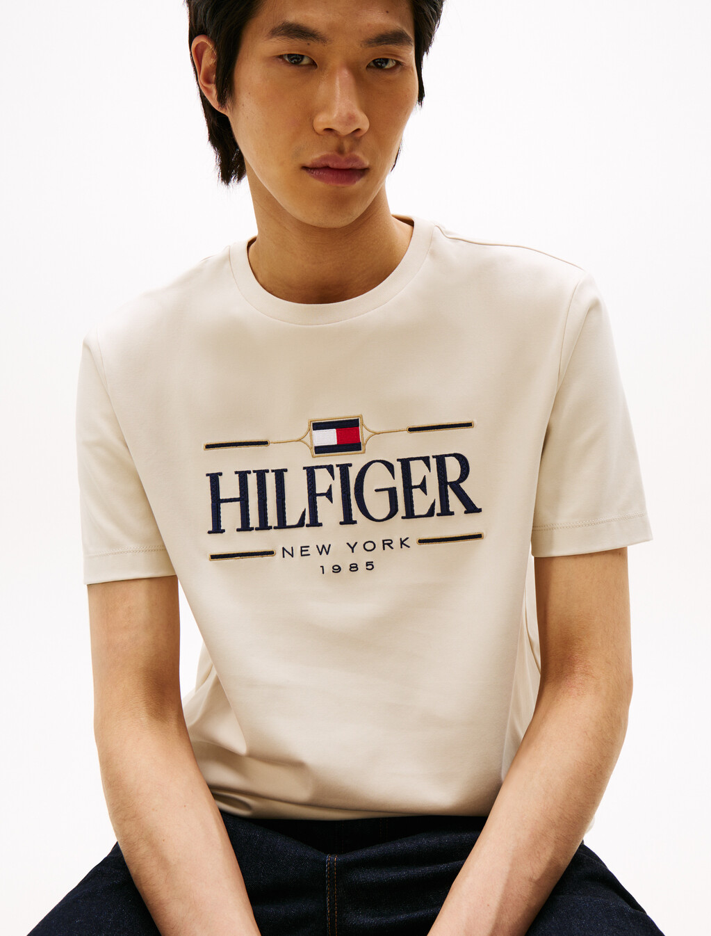 Icon Hilfiger T-Shirt, Newsprint, hi-res