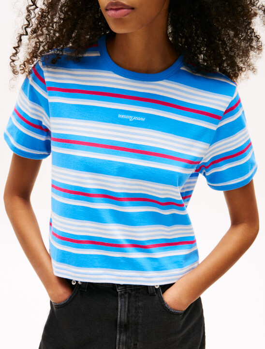 Script Logo Stripe T-Shirt