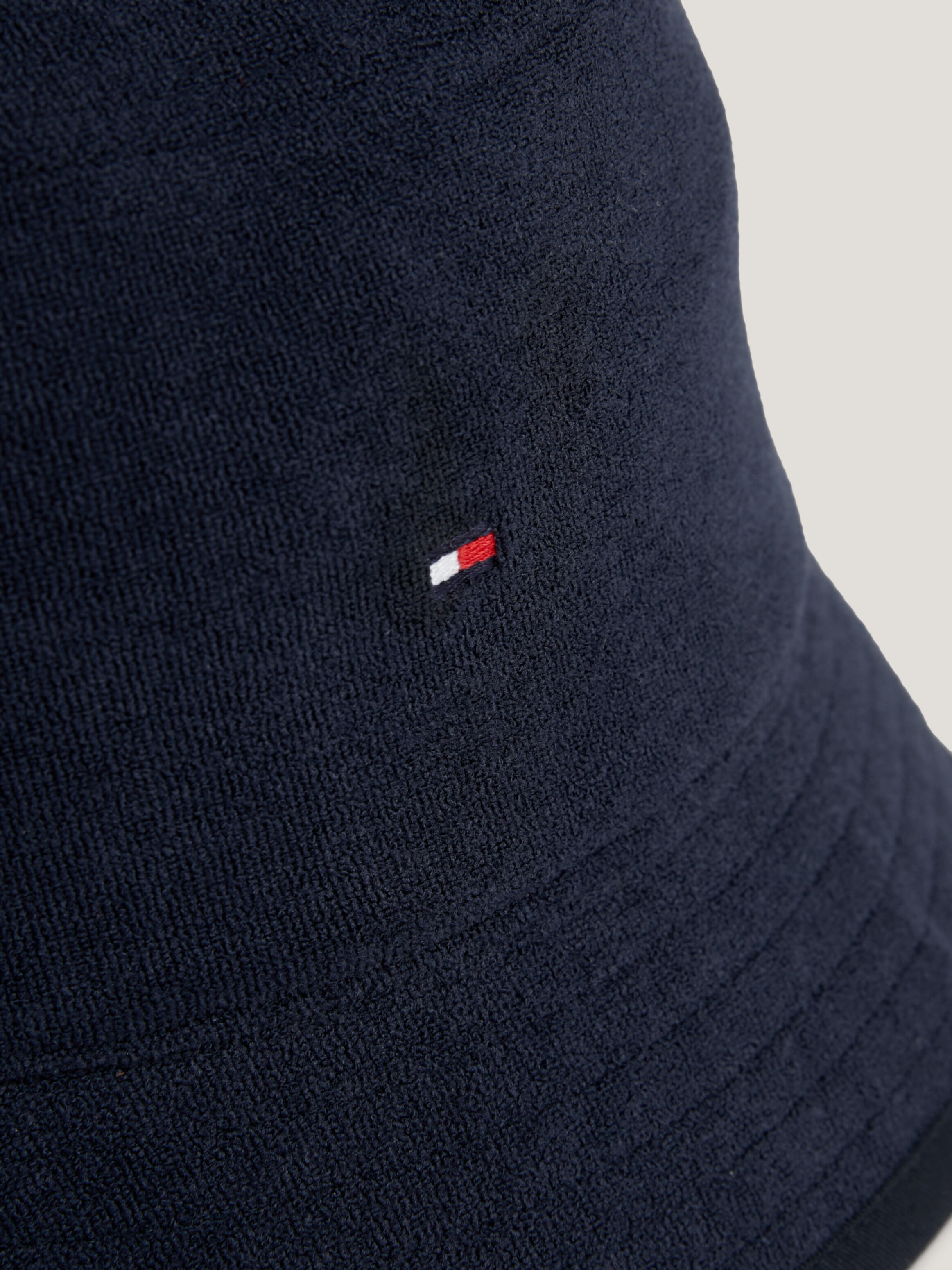 Tommy Hilfiger flag fabric bucket hat in blue