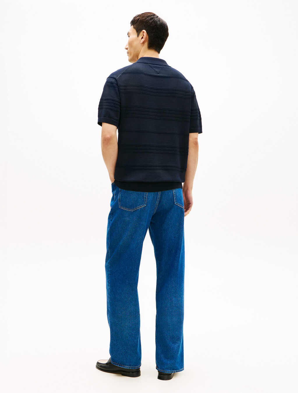 Cotton Blend Short Sleeve Polo, Desert Sky, hi-res