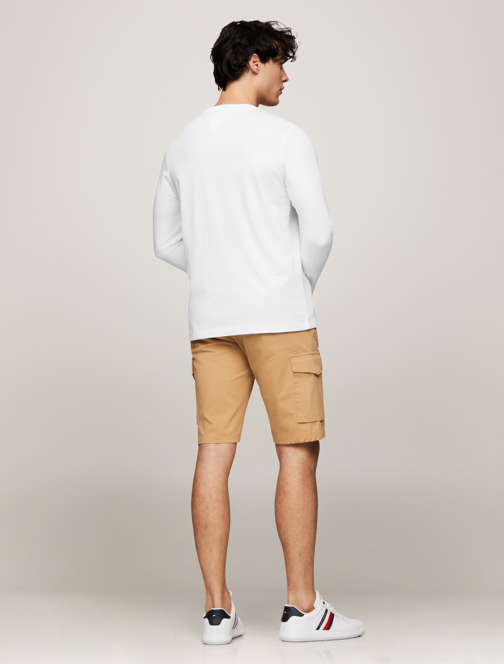 Hilfiger Logo Long Sleeve T-Shirt, White, hi-res