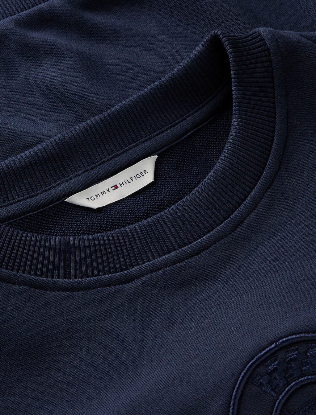 Tonal Crest Terry Relaxed Sweatshirt, Space Blue, hi-res