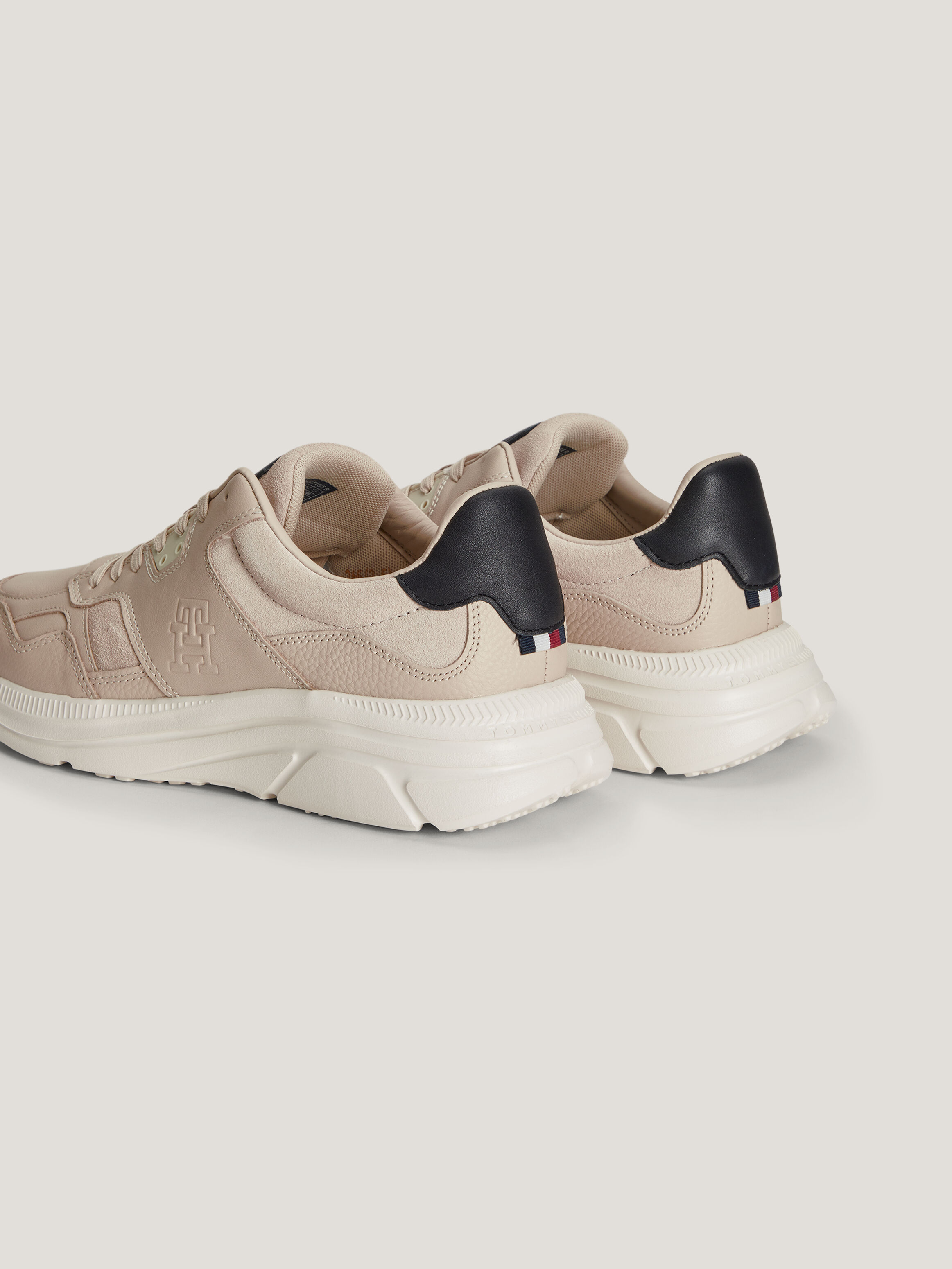 Chunky mixed textile trainers tommy hilfiger shop