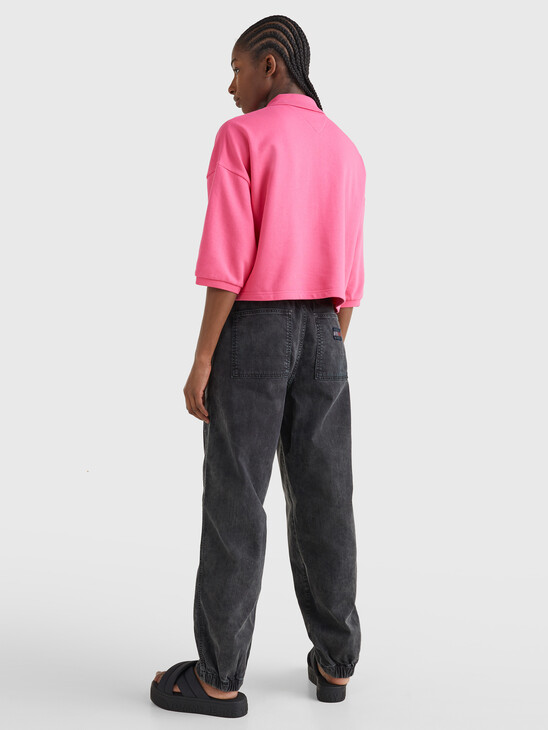TOMMY JEANS SIGNATURE CROPPED POLO