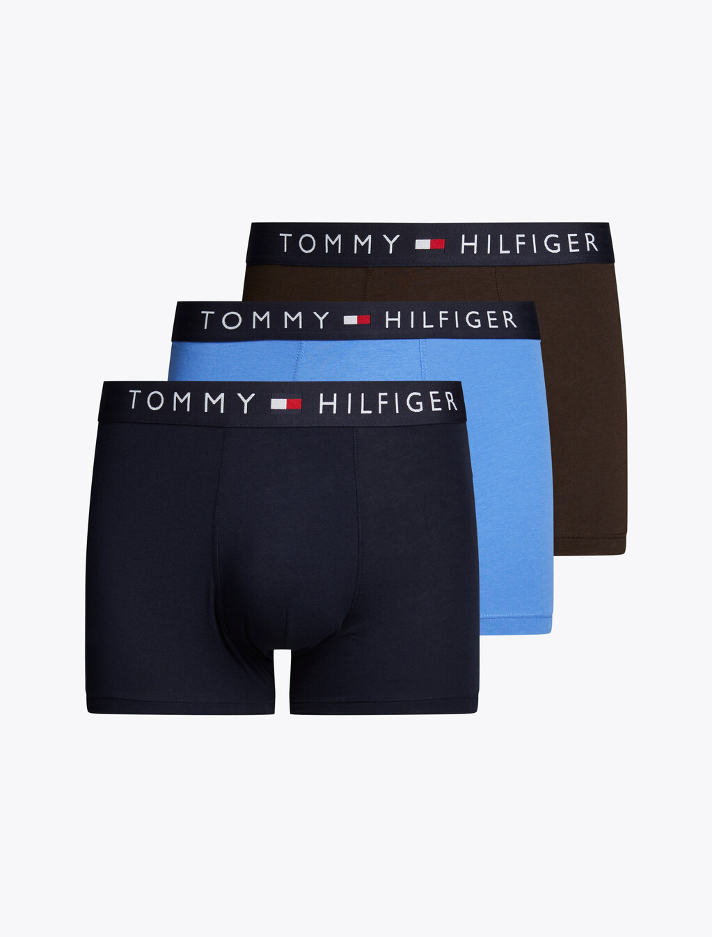 3-Pack TH Original Logo Waistband Trunks, Dark Coffee/Lincoln Blue/Des Sky, hi-res