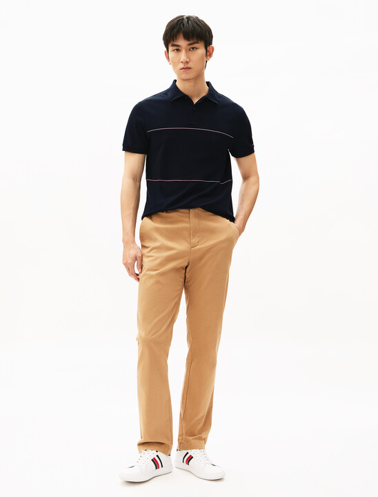 Global Stripe Block Polo