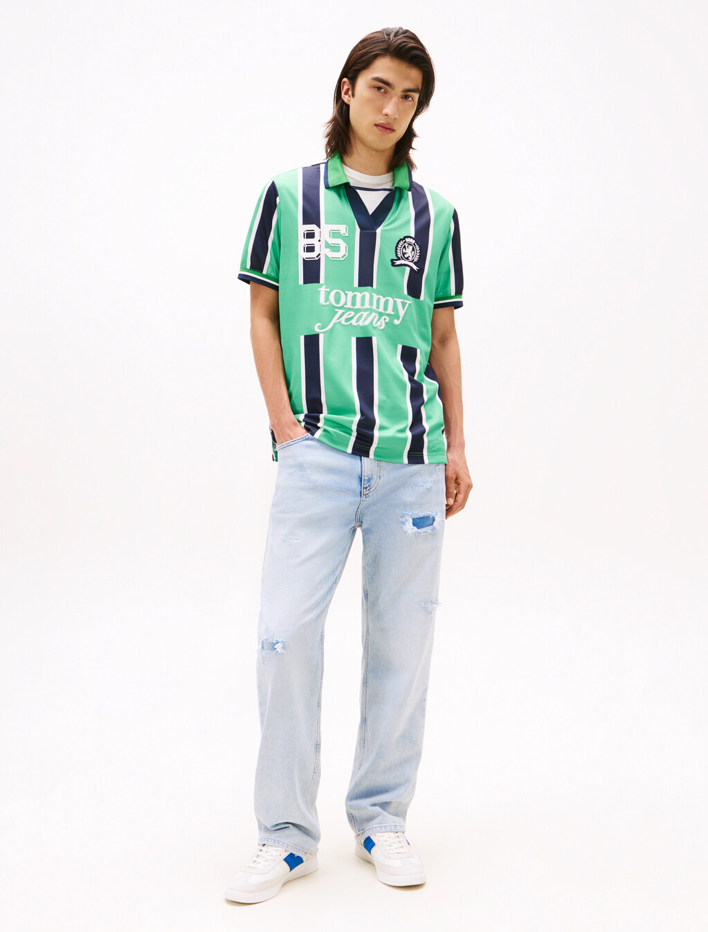 Heritage Graphic Interlock Polo Shirt, Cloudy Jade Multi, hi-res
