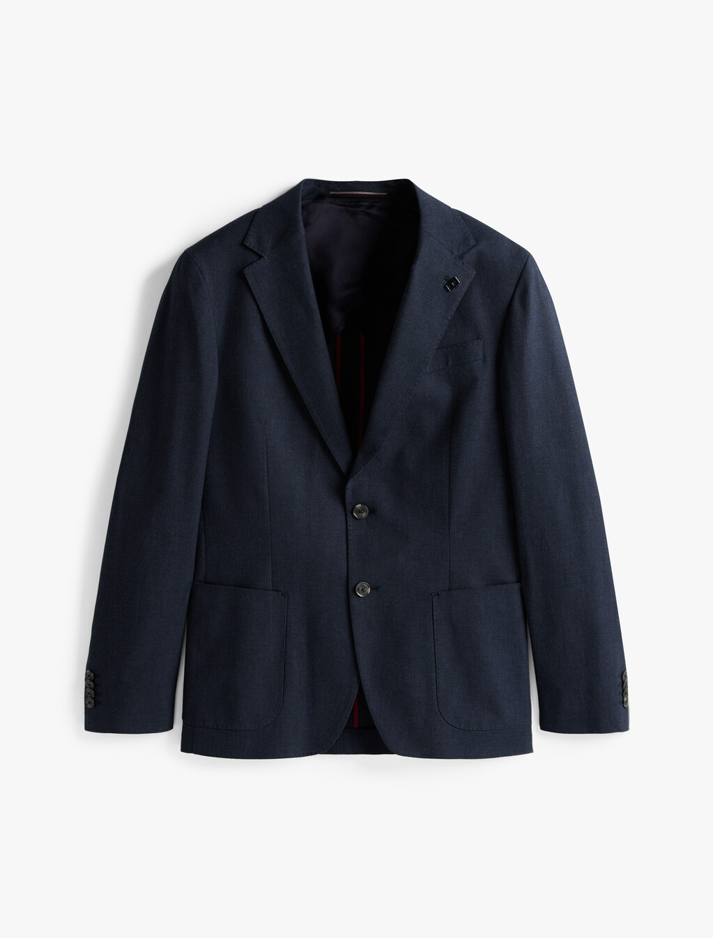 Double Cloth Textured Pattern Blazer, Carbon Navy / Desert Sky, hi-res