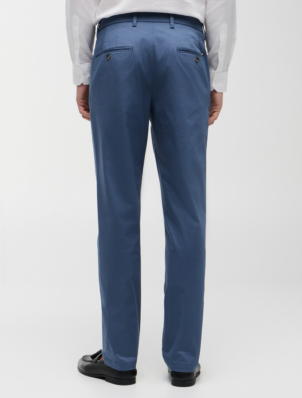 Denton Straight Printed Structure Chinos, Aegean Sea, hi-res