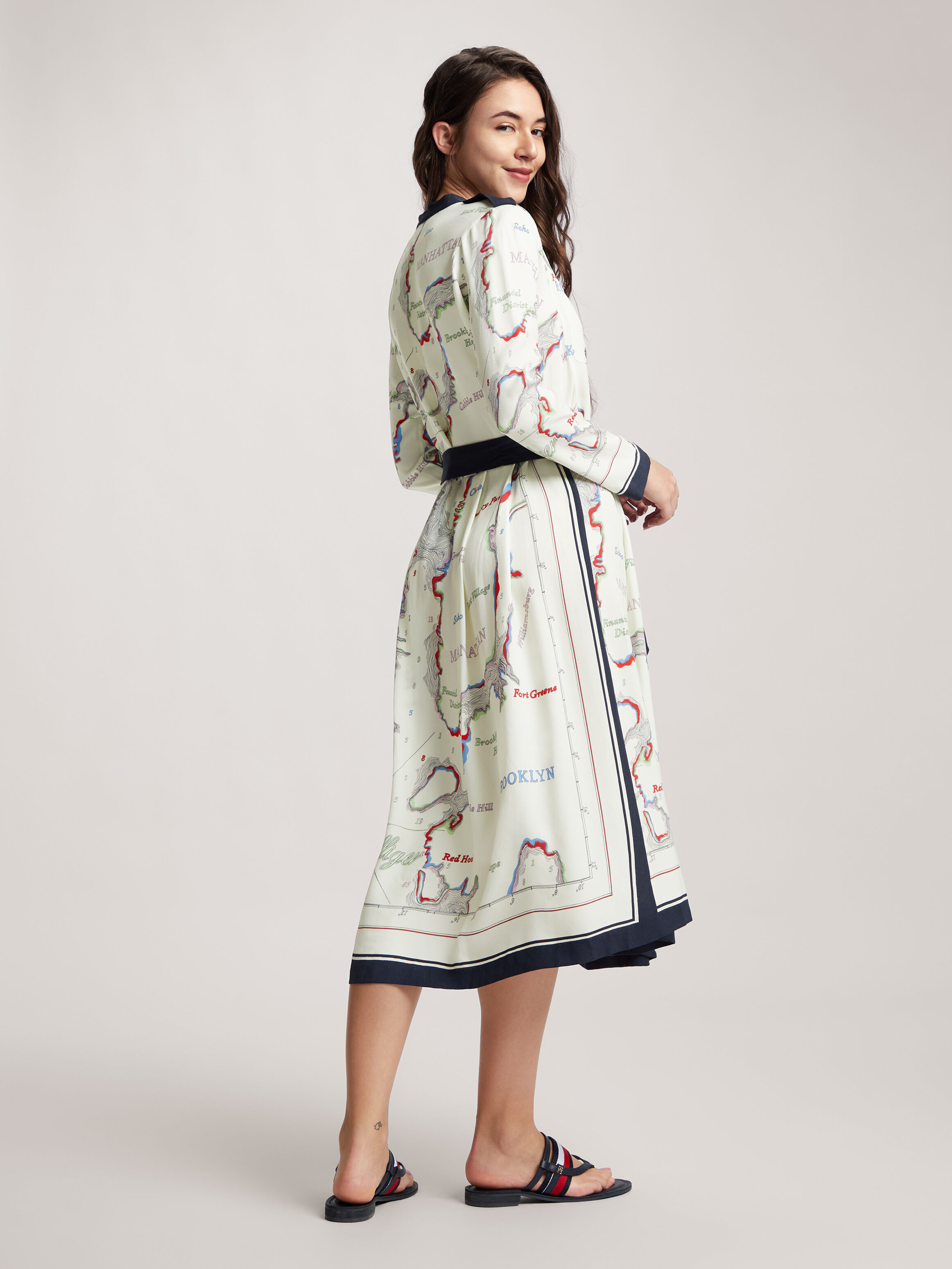 Scarf shirt on sale dress