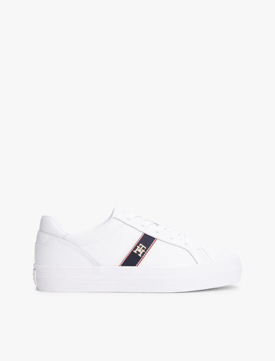 Webbing Vulcanized Leather Sneaker